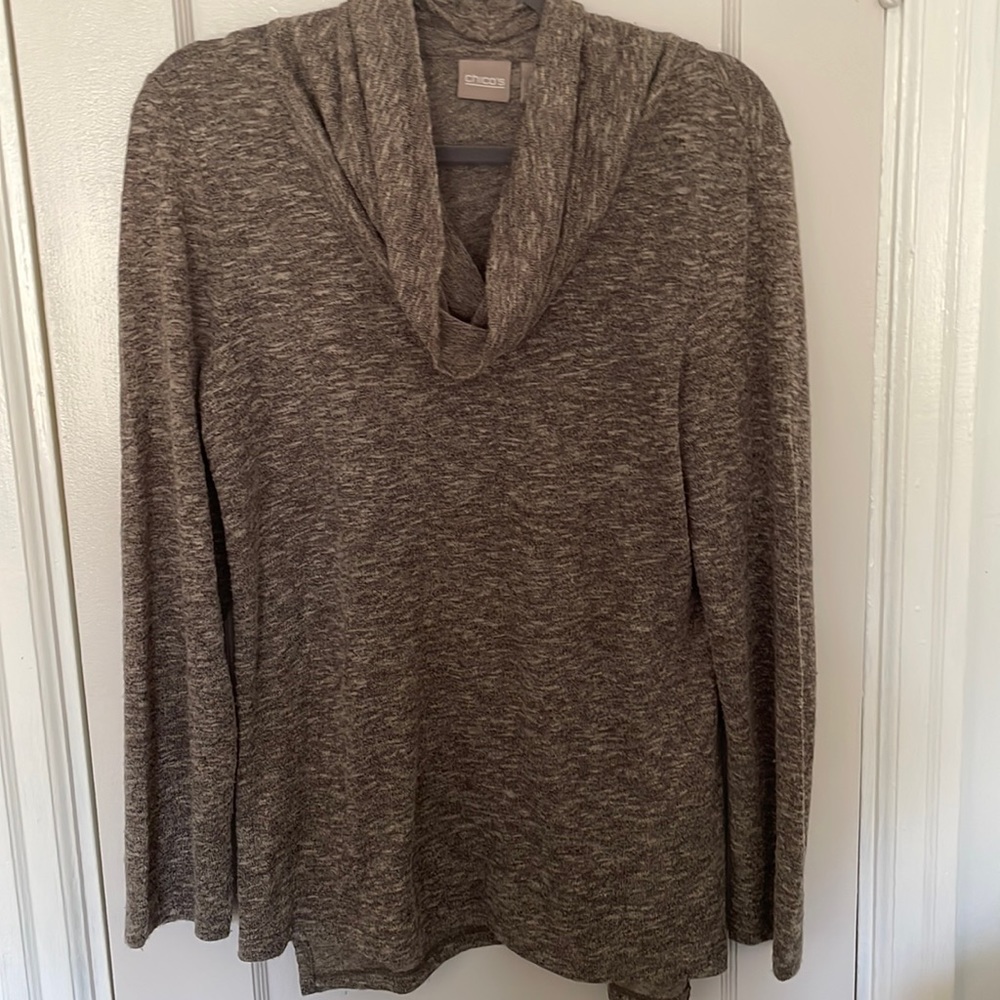 Chicos like new cozy long sleeve cowl neck